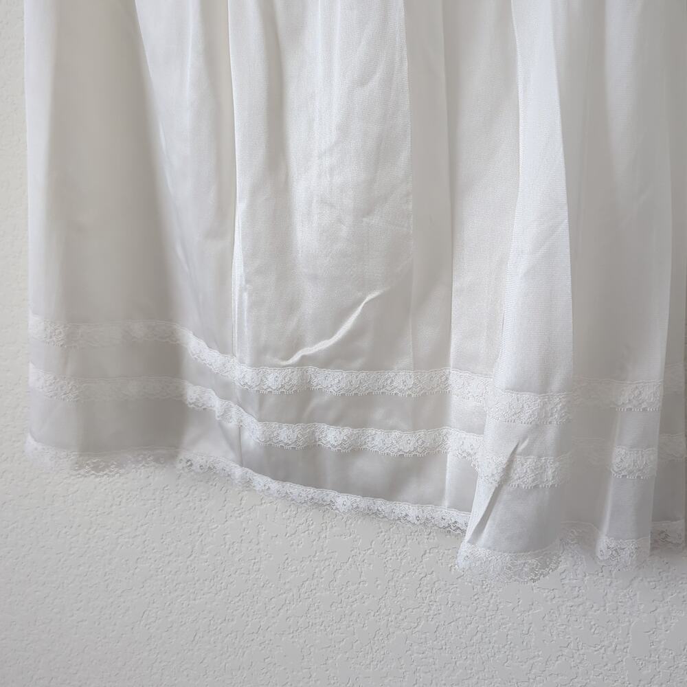 Vintage Women's‎ Pettiskirt Slip White Dixie Belle Lace Full Length Midi USA L - Picture 5 of 7